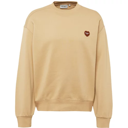 Carhartt WIP Sweater majica svijetlosmeđa / boja vina / bijela