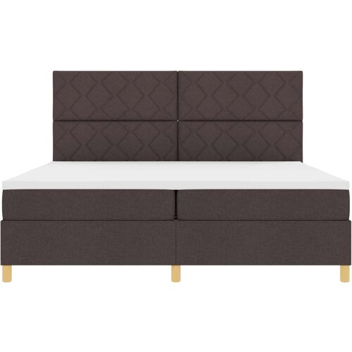 Box Spring Krevet s du&amp;scaron;ekom Tamnosmeđi 200x200 cm Tkanina Slike