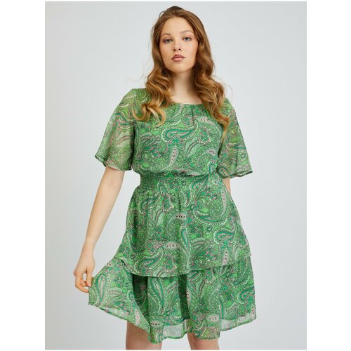 Orsay Green Ladies Patterned Dress - Women Slike