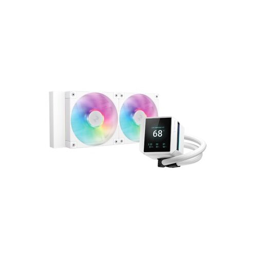 DeepCool Komplet za tekočinsko hlajenje AIO Liquid Cooler MYSTIQUE 240 WH ARGB, 240mm, RGB, LCD, bel Cene