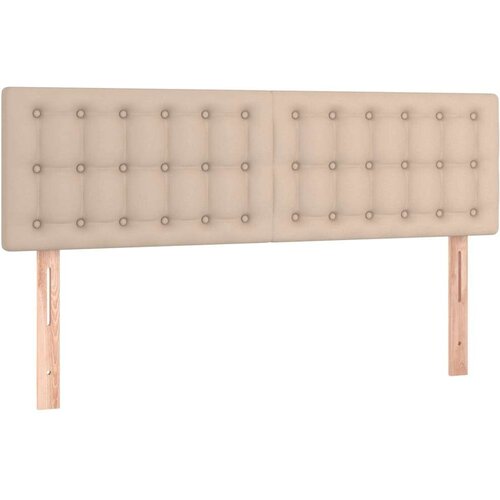  Uzglavlja 2 kom boja cappuccina 72x5x78/88 cm od umjetne kože Slike