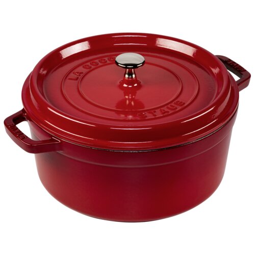 Staub Round Cocotte, 26cm cast iron, cherry Slike
