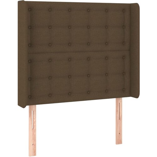 Maison Chic vzglavna omarica - nočna omarica - posteljna omarica z u&amp;scaron;esi temno rjavo 103x16x118/128 cm blago, (21711112) Slike