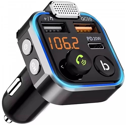  20W avto FM oddajnik MP3 bluetooth 5.0 2x USB 3.0 12-24V