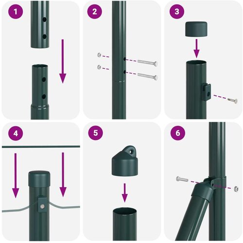 vidaXL varjena žična ograja s 13 flanged posts Zelena 1.4x50 m Kovina Cene