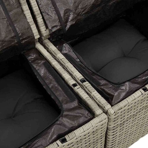 VidaXL Sjedeća garnitura za vrt 8 pcs Svjetlosiva 319 x 209 x 85 cm Slike