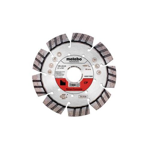Metabo dijamantska rezna ploča za armirani beton 125X22.23mm PROFESIONAL – 628571000 Cijene
