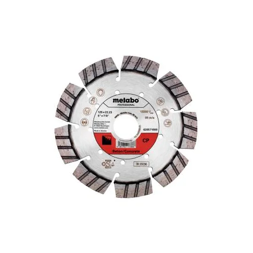 Metabo dijamantska rezna ploča za armirani beton 125X22.23mm PROFESIONAL – 628571000