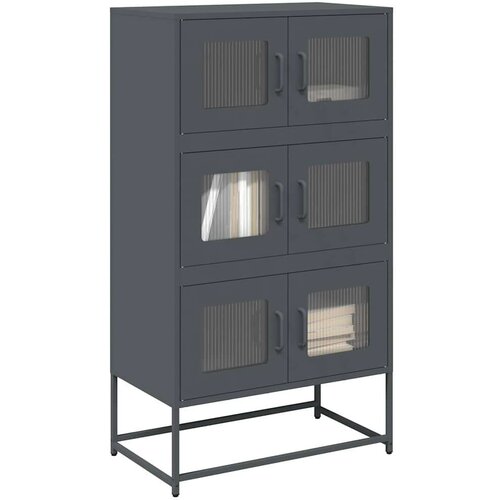 VidaXL Highboard Antracit 68x39x123 cm Jeklo Slike