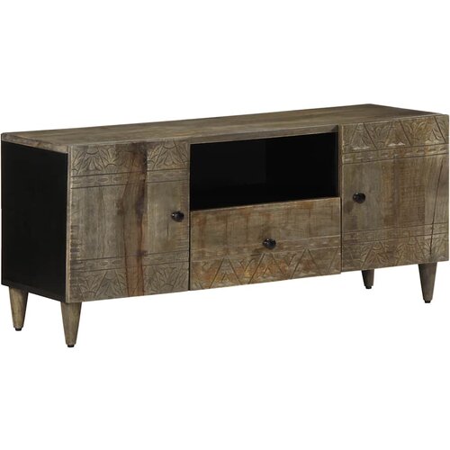 vidaXL TV ormarić svijetlo sivi 105x33,5x46 cm Puno drvo Mango Cijene