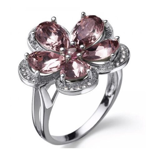 Ženski oliver weber fiore light rose prsten sa swarovski rozim kristalom xl ( 41150xl.223 ) Slike