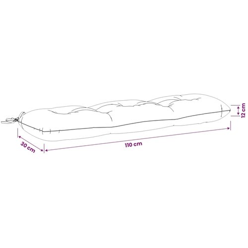  Jastučići za klupe VIANEN 2 kom. 100% poliester Svijetlo zelena - Svijetlo zelena 110 x 30 x 12 cm Slike