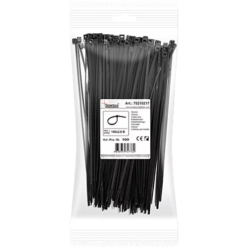 x elektro vezice (crne boje, 160 2,5 mm, 100 kom.)
