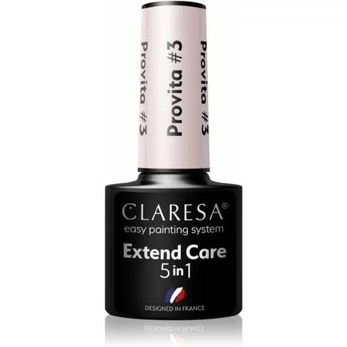 Claresa Extend Care 5 in 1 Provita bazni lak za gel nokte s regenerirajućim učinkom nijansa #3 5 g