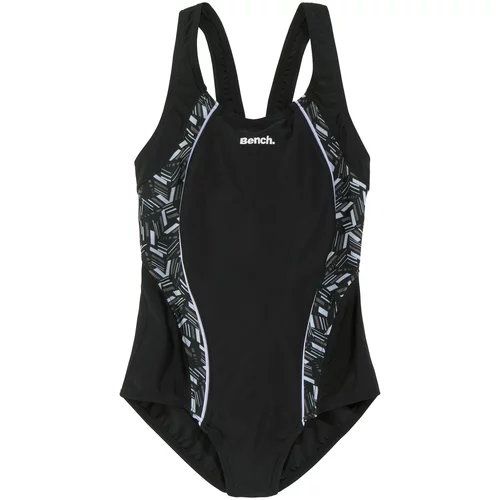 Bench Jednodijelni kupaći kostim siva / crna / bijela