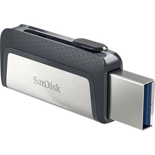 Sandisk USB ključek 256GB ULTRA DUAL, 3.1/3.0, srebrno-črn, drsni priključek (SDDDC2-256G-G46) Cene