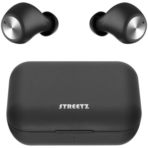 Streetz Slu&amp;scaron;alke True Wireless TWS-110 in-ear, s &amp;scaron;katlico za polnjenje, BT5 ČRNE Slike