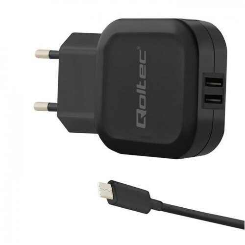 Qoltec 50188 mobile device charger Laptop, Smartphone, Smartwatch, Tablet, Telephone, Universal Black AC, DC Indoor Cijene