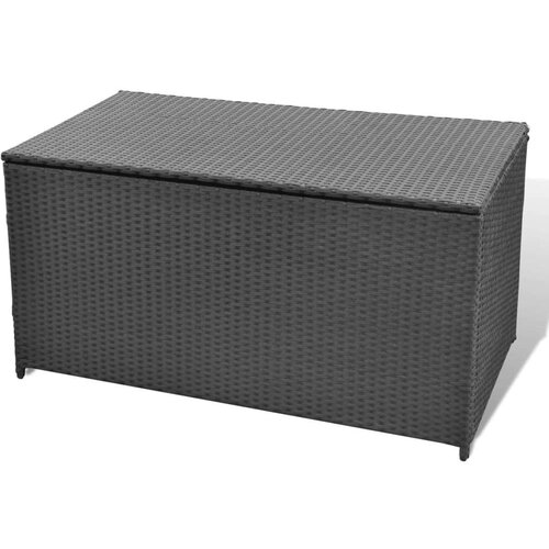  Kutija za pohranu crna 120 x 50 x 60 cm od poliratana Slike