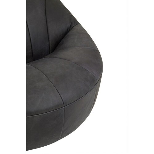 Premier Housewares Črn usnjen fotelj Hoxton &amp;ndash; Slike