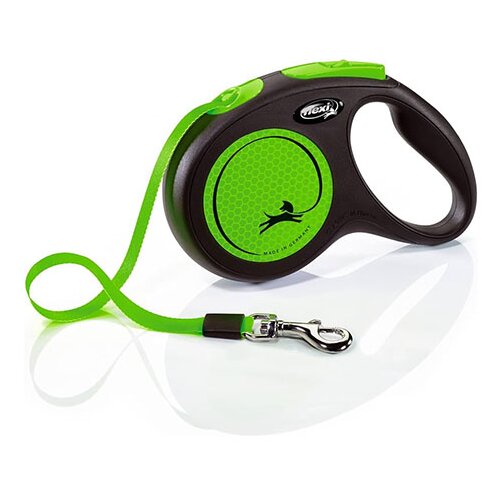 Flexi povodec New Neon trak M - 5 m (različne barve) zelena Cene