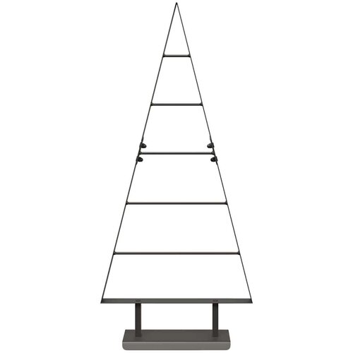 VidaXL Metalna božićna jelka s stalakom Crna 90 cm Čelik Slike