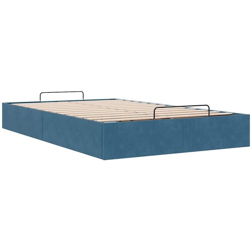 VidaXL Okvir za krevet bez madraca tamnoplavi 120x190 cm bar&amp;scaron;unasti Slike