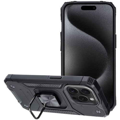  futrola hard sa prstenom (nitro case) za iphone 15 plus (6.7) crna Cene