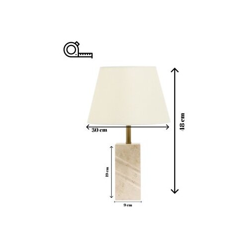 Opviq stona lampa valen, krem Slike