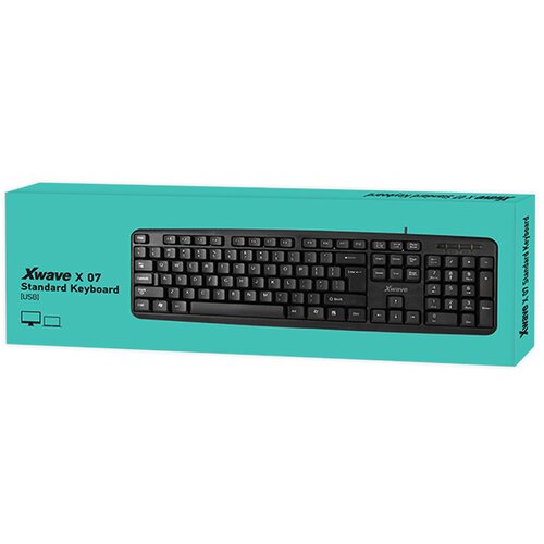 X Wave X 07 tastatura crna USB USA slova cene Slike