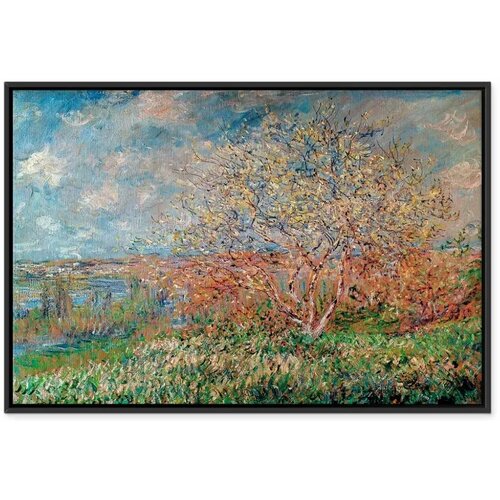  Slika - Claude Monet &amp;ndash; Spring 120x80 U crnom drvenom okviru Slike