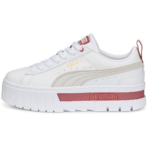 Puma Niske tenisice 'Mayze Lth Wn s' zlatna / svijetlosiva / bijela Cene