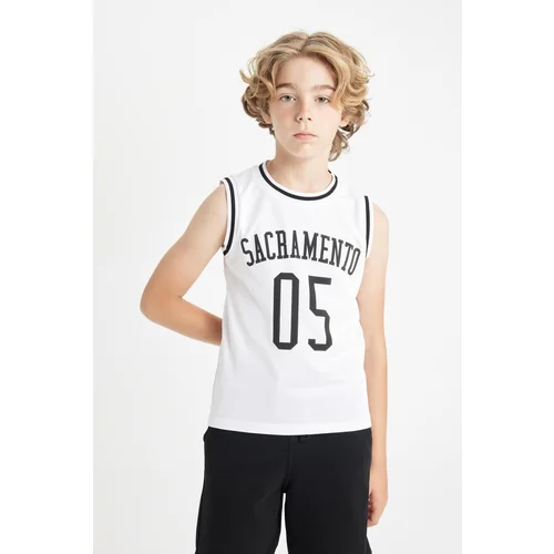 Defacto Boy's Crew Neck Printed Undershirt