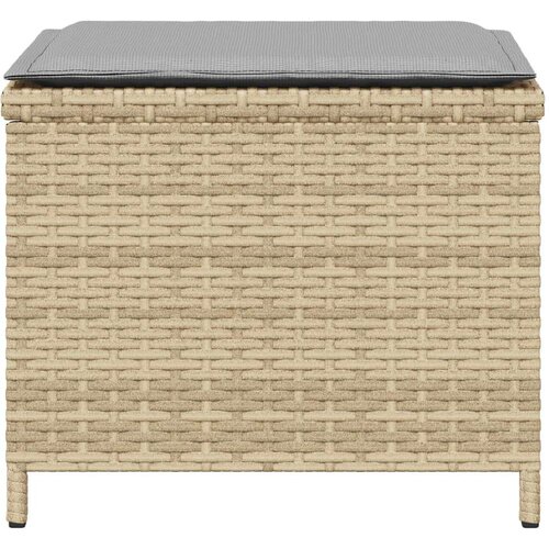  Vrtni taburei s jastucima 4 kom 40x40x35 cm od poliratana Slike
