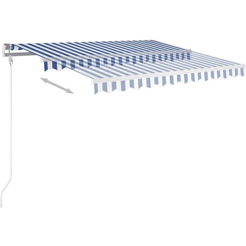 Tenda na automatsko uvlačenje 300 x 250 cm plavo-bijela Slike