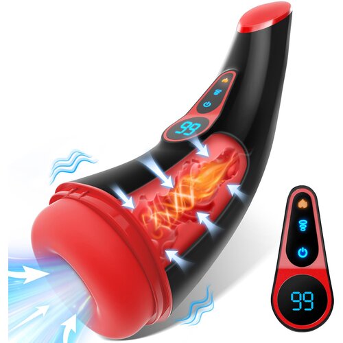 SuperLove Heating & Sucking & Vibrating Automatic Penis Pump Masturbator Cene