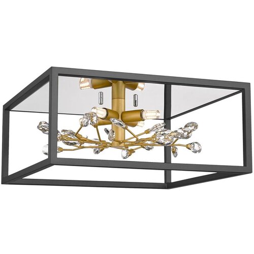 Zuma line C0578-04A-B5TF - plafonsko svetlo spring 4xG9/33W/230V crna/zlatna Cene