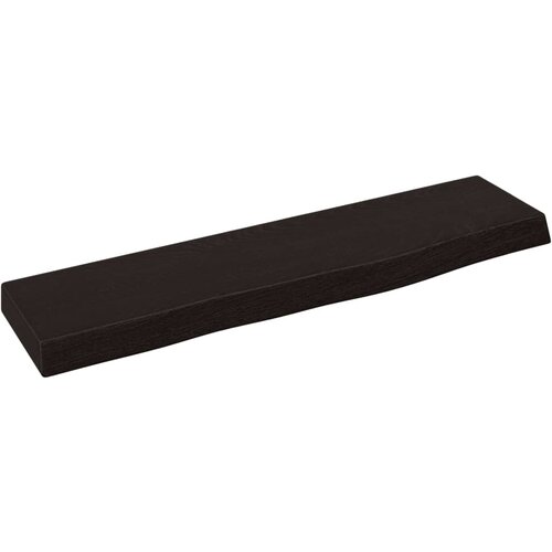 Maison Chic Stenska polica - Viseča Polica temno rjava 40x10x2 cm trdna hrastovina, (21784878) Cene