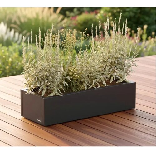 Herstera Garden Cube Xic L | Metalna pravokutna žardinjera za cvijeće | 100 L | Antracit - BRANDED IN EU Cene