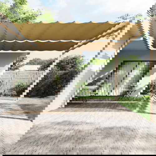 The Living Store Vertikalna markiza bež 300x360 cm tkanina oxford - Vertikalna Markiza, (21750844) Cene