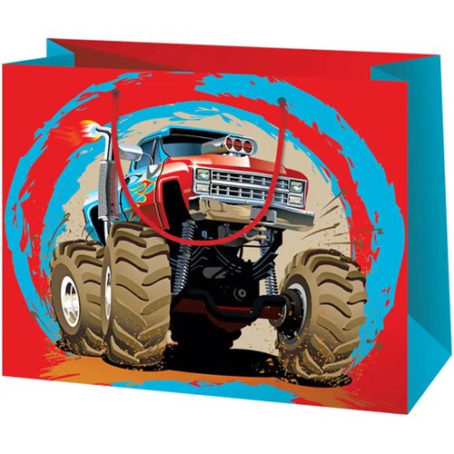 Cardex Cardex: Darilna vrečka srednje velikosti z motivom Monster Truck avtomobila, 17,8x10x23 cm Cene