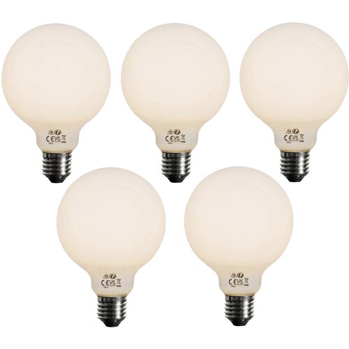 LUEDD Komplet 5 E27 3-stopenjska zatemljiva LED žarnica Opal G95 4W 450lm 3000K Cene
