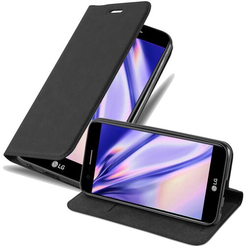 Cadorabo Ohi&scaron;je, združljivo z LG K10 2017 v nočna črna - Za&scaron;čitni ovitek z magnetnim zapiranjem, stoječo funkcijo in režo za kartice, (20549143) Cene
