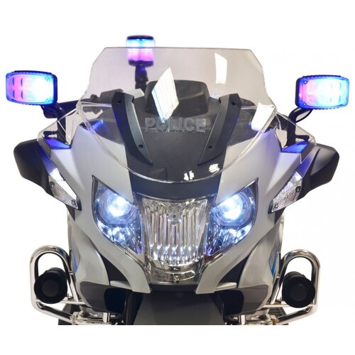 Licencirani motor na akumulator BMW Police &amp;ndash; sivo/plavi Slike