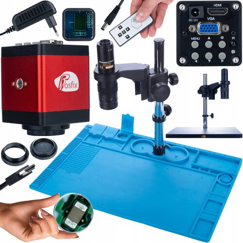 Rosfix Komplet Earth Pro MCEP-0.5X Mikroskop, Kamera Draco RED PRO 2mp, Silikonska Podloga 480x320 Mm | Visoka Kakovost, HDMI, VGA, Antistatična, (5000212274) Cene