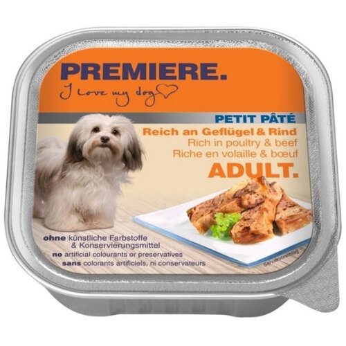 Premiere Dog Petit Pate Adult Perutnina in Govedina 150g ALU-pak Cene