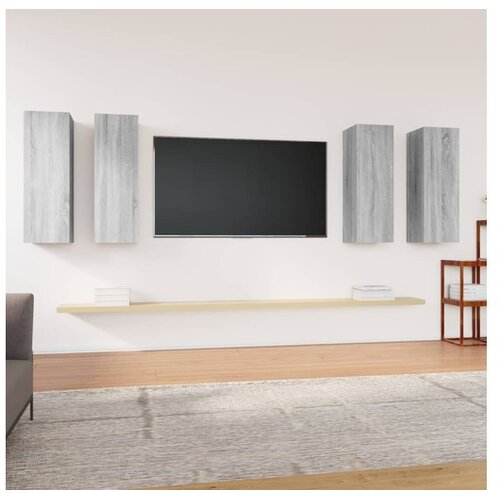  TV omarica 4 kosa siva sonoma 30,5x30x90 cm konstruiran les Cene