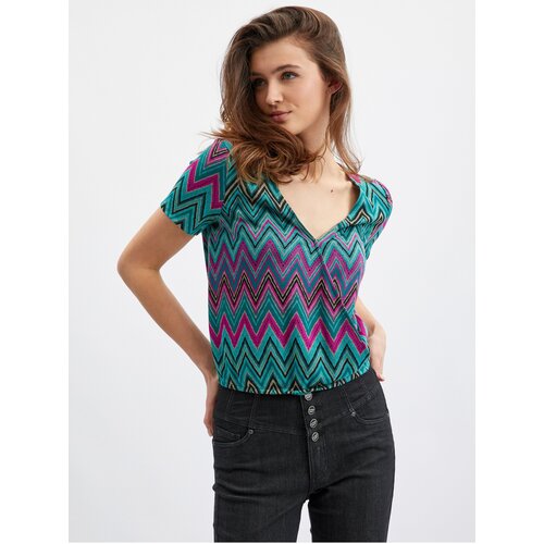 Orsay Pink-Green Women Patterned T-Shirt - Women Slike