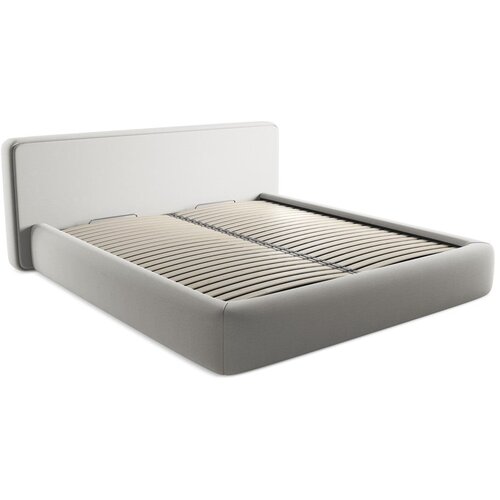 Makamii Svijetlo sivi tapecirani bračni krevet s prostorom za odlaganje s podnicom 180x200 cm Kiana &amp;ndash; Slike