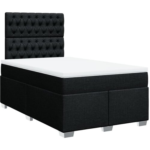 Maison Chic Box spring postelja - Vzmetna postelja z vzmetnico črn 120x200 cm blago SL11433, (21882439) Cene